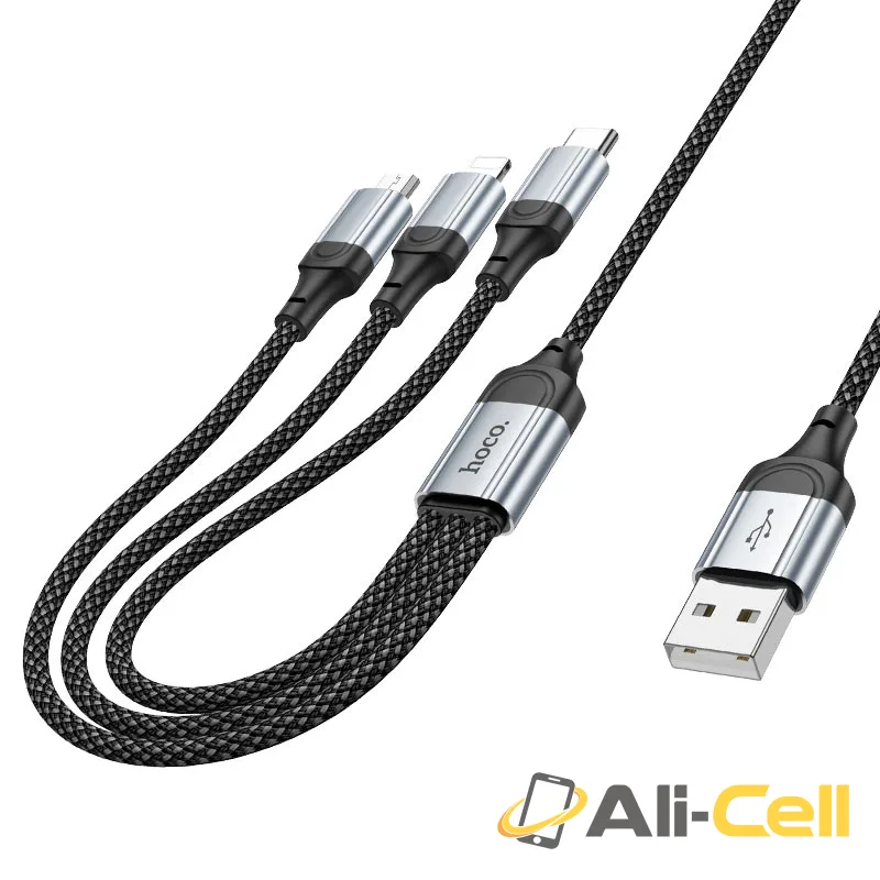 Cable 3-in-1 “X102 Fresh” charging wire (X102 3in1 Black, 1.0m) — 5