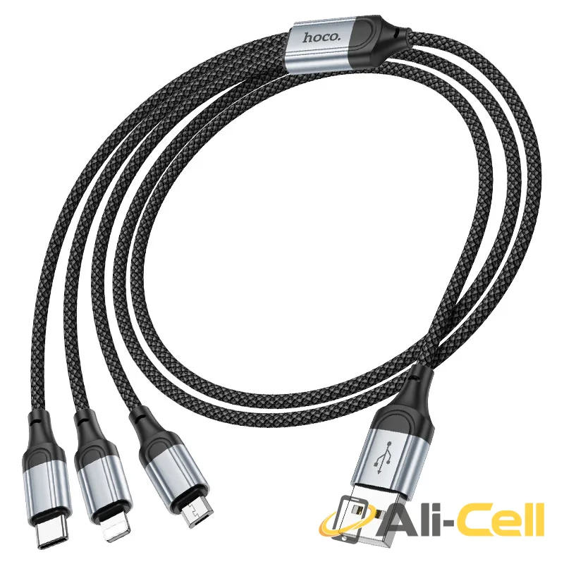Cable 3-in-1 “X102 Fresh” charging wire (X102 3in1 Black, 1.0m) — 6