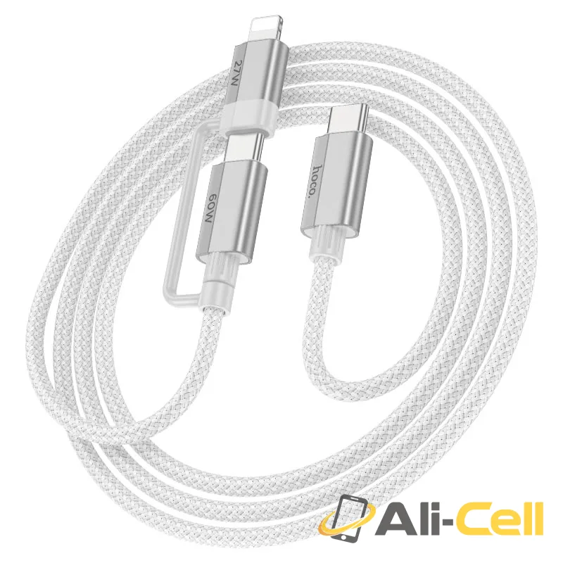 Cable Type-C to iP / Type-C “U134 Primero” PD 60W / 27W (U134 2in1 Dark Blue, 1.2m) — 5
