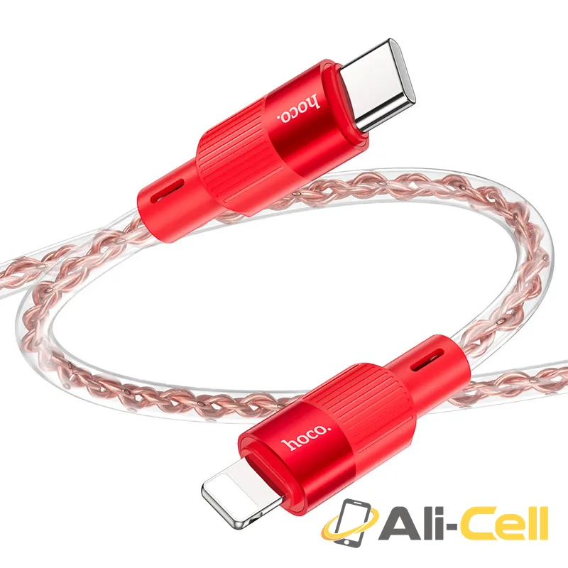 Cable Type-C to iP “X99 Crystal junction” PD 27W fast charge (X99 Pd Tc Ltn Grey, 1.0m) — 3