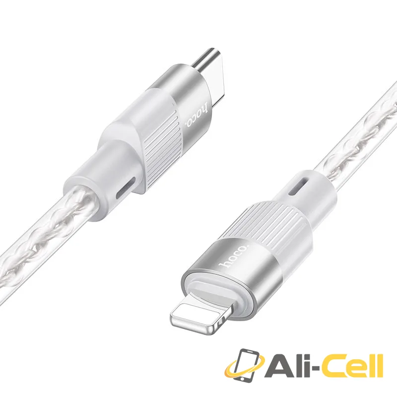 Cable Type-C to iP “X99 Crystal junction” PD 27W fast charge (X99 Pd Tc Ltn Grey, 1.0m) — 4