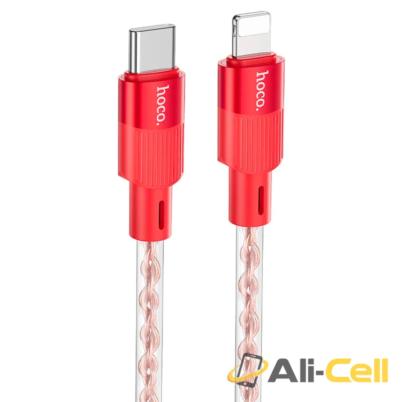 Cable Type-C to iP “X99 Crystal junction” PD 27W fast charge (X99 Pd Tc Ltn Red, 1.0m)