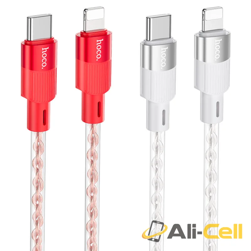 Cable Type-C to iP “X99 Crystal junction” PD 27W fast charge (X99 Pd Tc Ltn Red, 1.0m) — 6