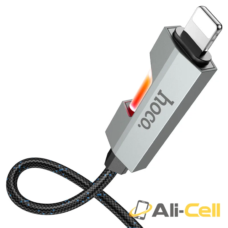 Cable Type-C to iP “U123 Regent” PD 27W fast charge (U123 Pd Tc Ltn Black, 1.2m) — 4
