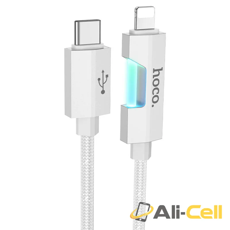 Cable Type-C to iP “U123 Regent” PD 27W fast charge (U123 Pd Tc Ltn Grey, 1.2m)