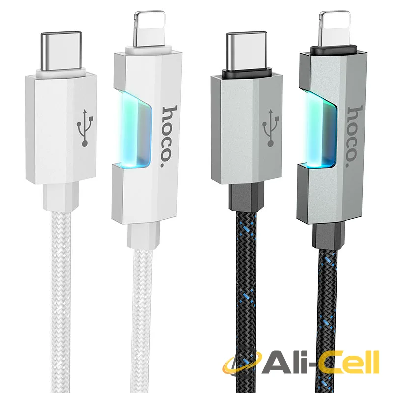Cable Type-C to iP “U123 Regent” PD 27W fast charge (U123 Pd Tc Ltn Grey, 1.2m) — 6