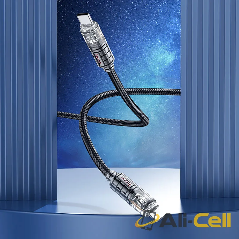 Cable Type-C to iP “U122 Lantern” PD 27W fast charge (U122 Pd Tc Ltn Black, 1.2m) — 8