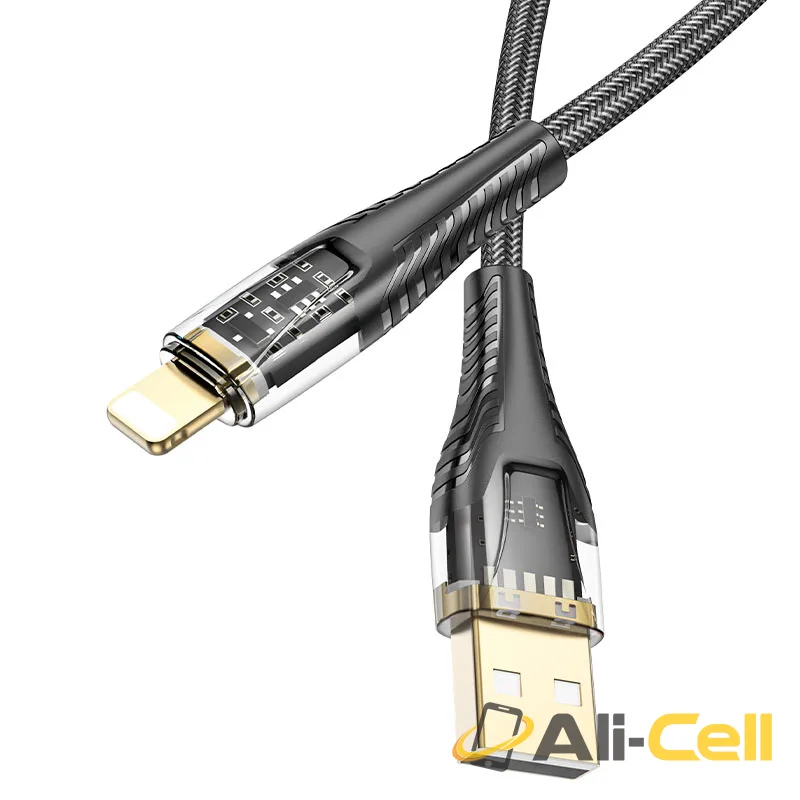 Cable USB to iP “U121 Gold standard” (U121 Usb Ltn Black, 1.2m) — 2