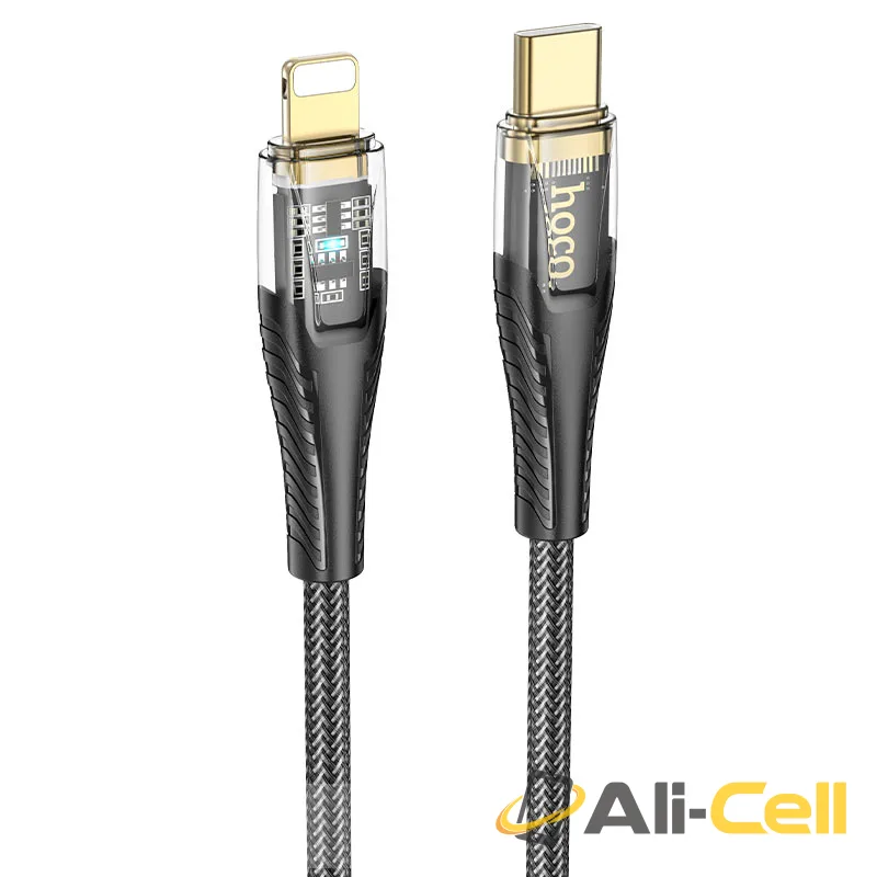 Cable Type-C to iP “U121 Gold standard” PD 27W fast charge (U121 Pd Tc Ltn Black, 1.2m)