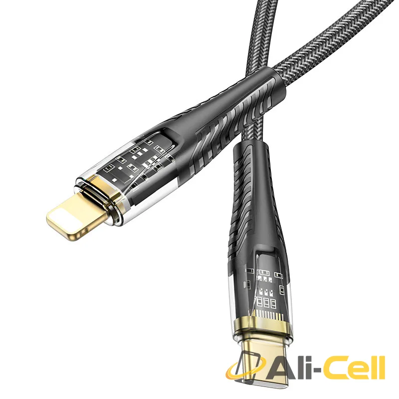 Cable Type-C to iP “U121 Gold standard” PD 27W fast charge (U121 Pd Tc Ltn Black, 1.2m) — 6