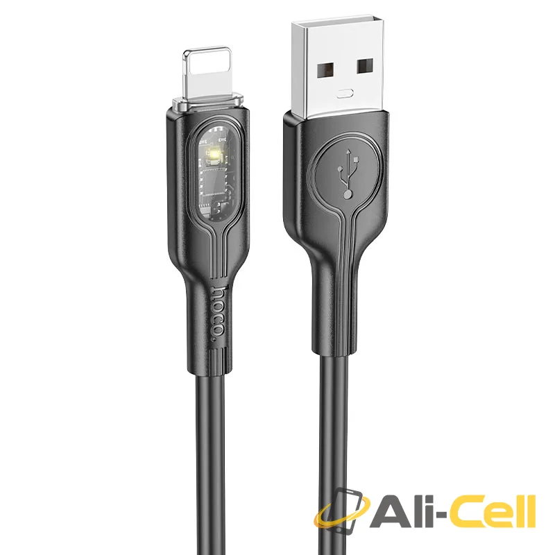 Cable USB to iP “U120 Transparent explore” (U120 Usb Ltn Black, 1.2m)