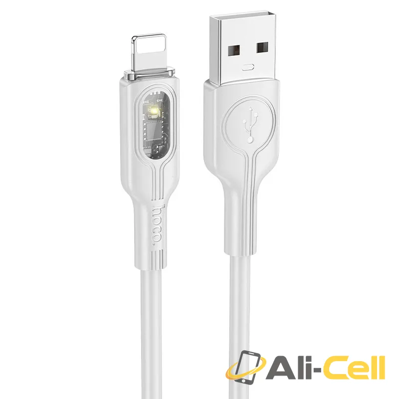 Cable USB to iP “U120 Transparent explore” (U120 Usb Ltn Grey, 1.2m)