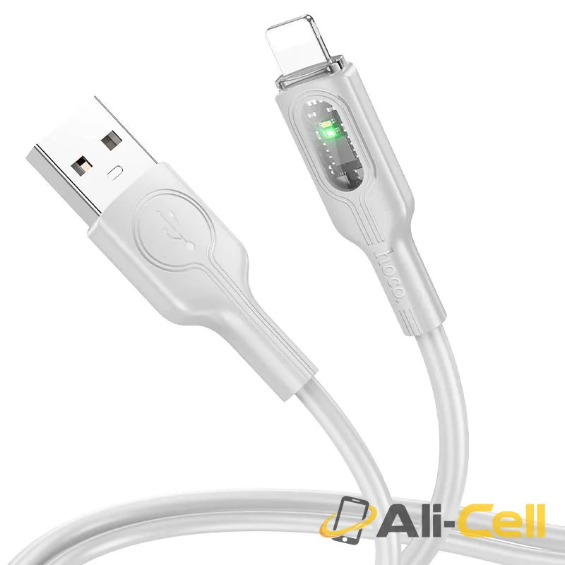 Cable USB to iP “U120 Transparent explore” (U120 Usb Ltn Grey, 1.2m) — 2
