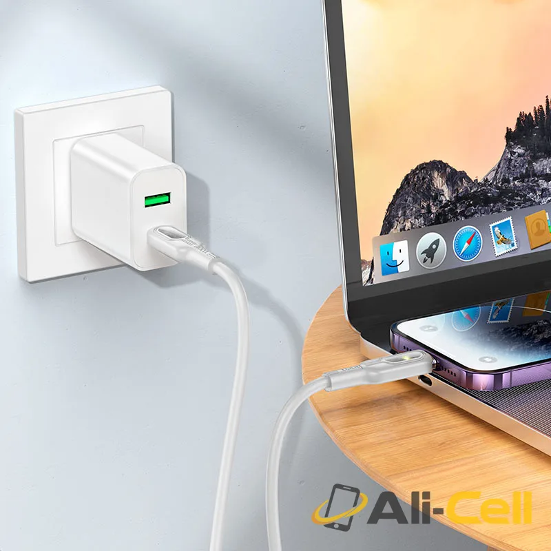 Cable Type-C to iP “U120 Transparent explore” PD 27W fast charge (U120 Pd Tc Ltn Black, 1.2m) — 7