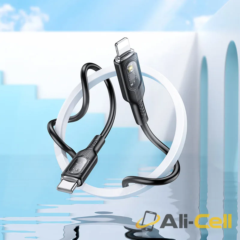 Cable Type-C to iP “U120 Transparent explore” PD 27W fast charge (U120 Pd Tc Ltn Grey, 1.2m) — 8