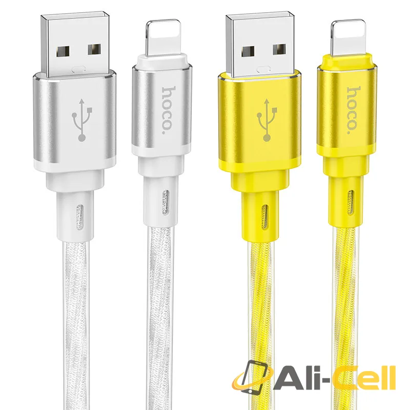 Cable USB to iP “X98 Crystal ice” (X98 Usb Ltn Silver, 1.0m) — 6