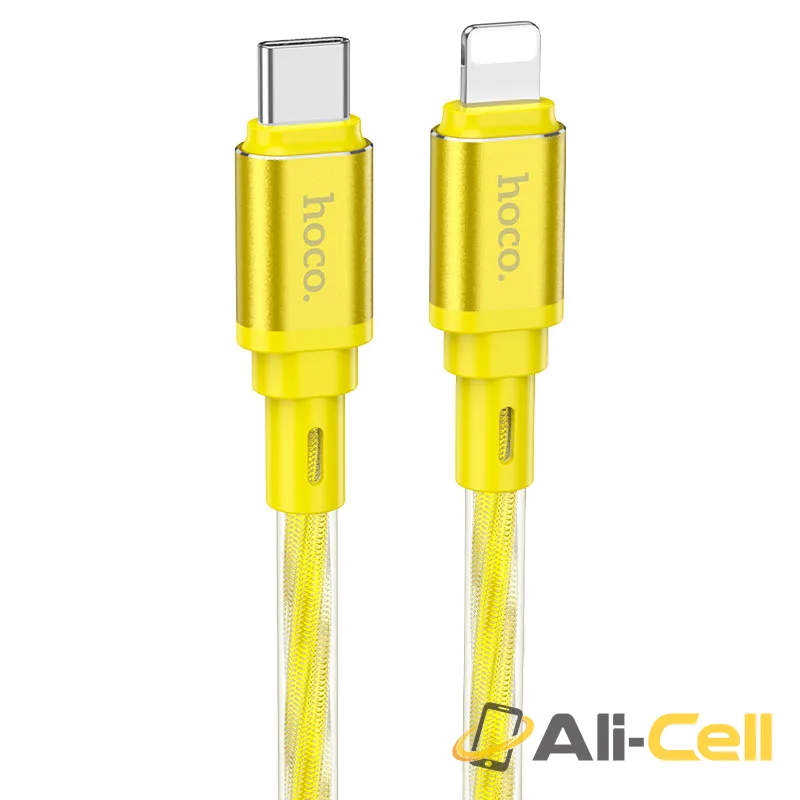 Cable Type-C to iP “X98 Crystal ice” PD 20W fast charge (X98 Pd Tc Ltn Gold, 1.0m)