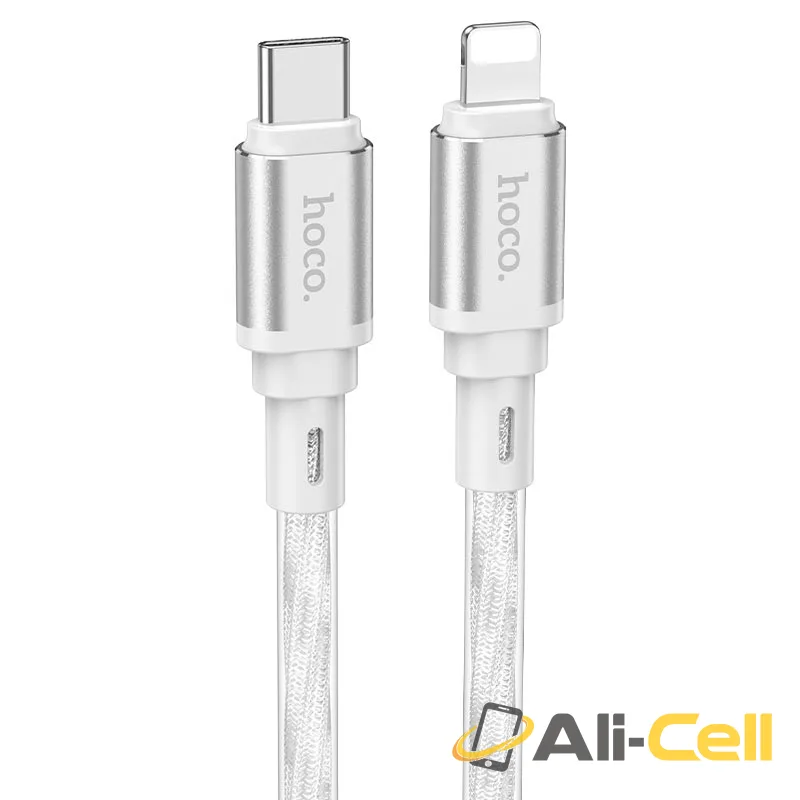 Cable Type-C to iP “X98 Crystal ice” PD 20W fast charge (X98 Pd Tc Ltn Silver, 1.0m)