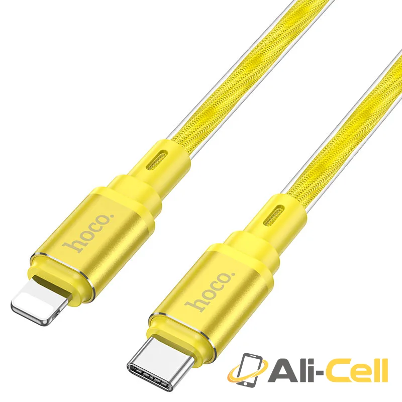 Cable Type-C to iP “X98 Crystal ice” PD 20W fast charge (X98 Pd Tc Ltn Silver, 1.0m) — 2
