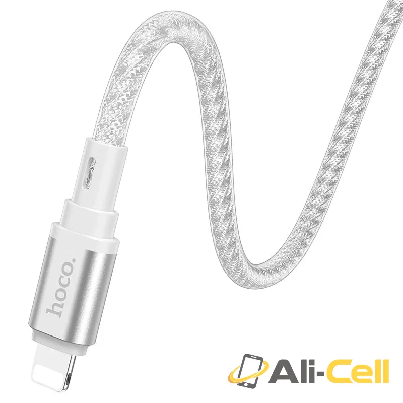 Cable Type-C to iP “X98 Crystal ice” PD 20W fast charge (X98 Pd Tc Ltn Silver, 1.0m) — 5