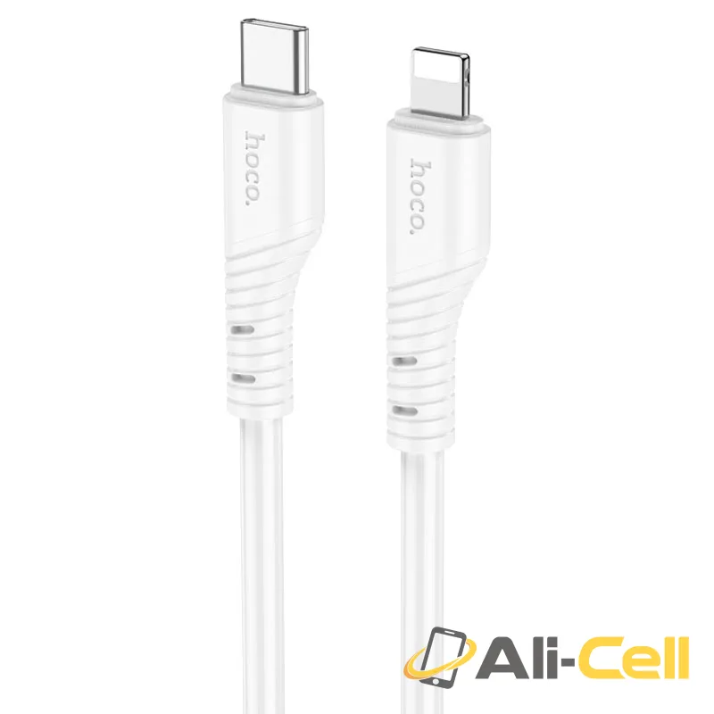 Cable Type-C to iP “X97 Crystal color” PD 20W fast charge (X97 Pd Tc Ltn White, 1.0m)