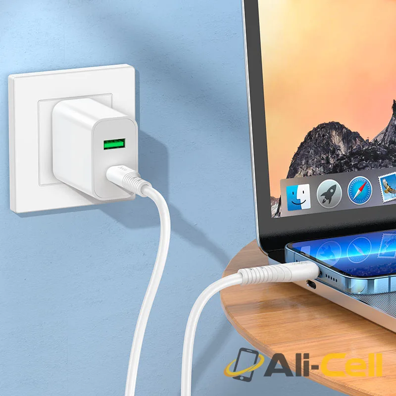 Cable Type-C to iP “X97 Crystal color” PD 20W fast charge (X97 Pd Tc Ltn White, 1.0m) — 5