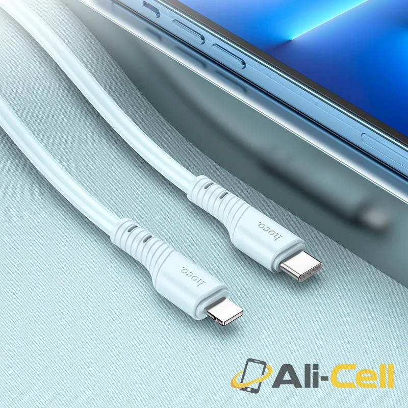 Cable Type-C to iP “X97 Crystal color” PD 20W fast charge (X97 Pd Tc Ltn Light Blue, 1.0m) — 6