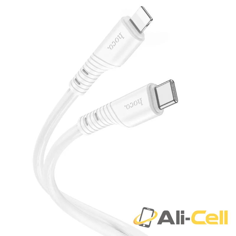 Cable Type-C to iP “X97 Crystal color” PD 20W fast charge (X97 Pd Tc Ltn Light Grey, 1.0m) — 2