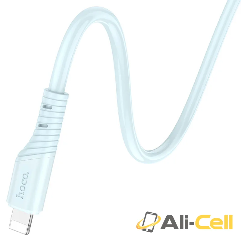 Cable Type-C to iP “X97 Crystal color” PD 20W fast charge (X97 Pd Tc Ltn Light Grey, 1.0m) — 3