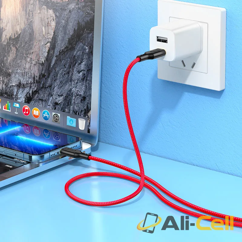 Cable Type-C to iP “X95 Goldentop” PD 20W fast charge (X95 Pd Tc Ltn White, 1.0m) — 7