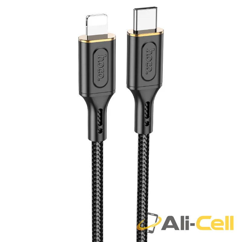 Cable Type-C to iP “X95 Goldentop” PD 20W fast charge (X95 Pd Tc Ltn Black, 1.0m)