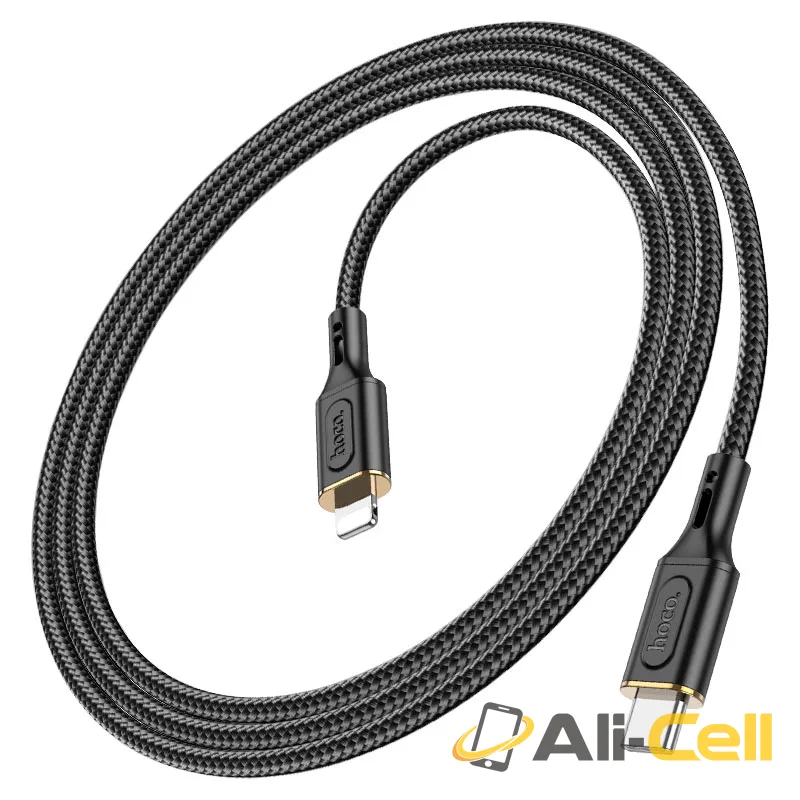 Cable Type-C to iP “X95 Goldentop” PD 20W fast charge (X95 Pd Tc Ltn Black, 1.0m) — 5