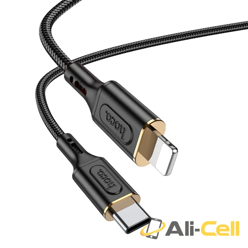 Cable Type-C to iP “X95 Goldentop” PD 20W fast charge (X95 Pd Tc Ltn Red, 1.0m) — 2