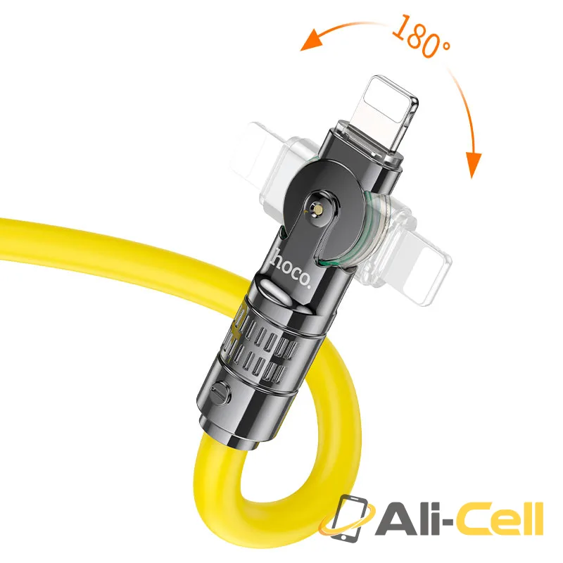 Cable USB to iP “U118 Triumph” (U118 Usb Ltn Yellow, 1.2m) — 4