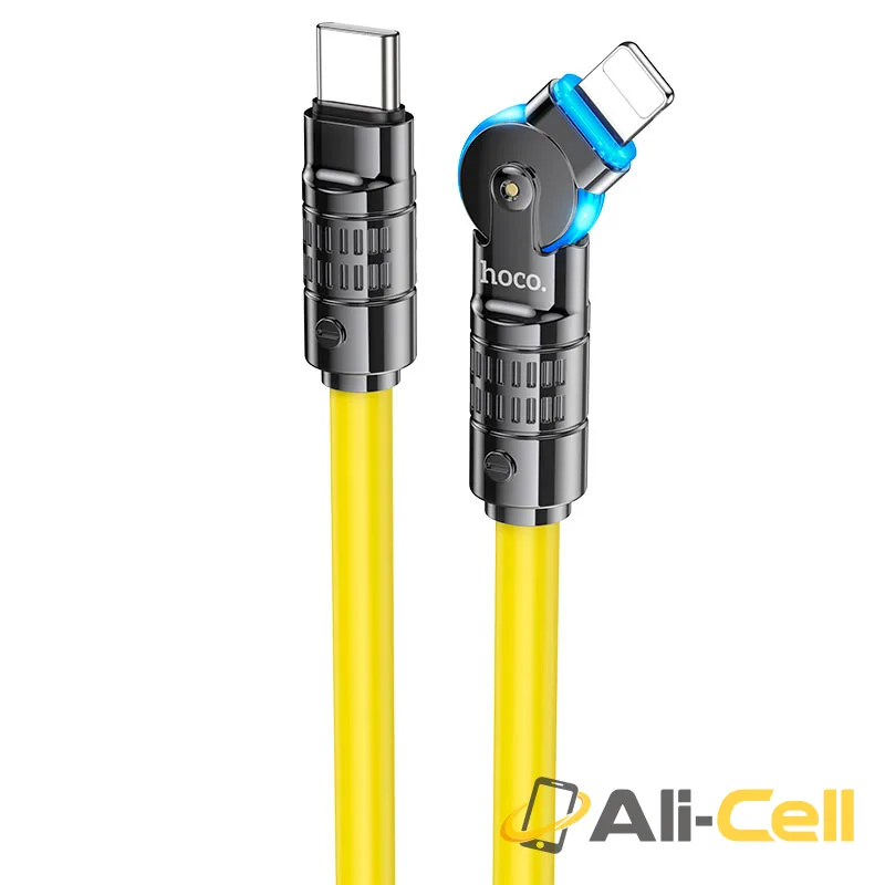 Cable Type-C to iP “U118 Triumph” PD 27W fast charge (U118 Pd Tc Ltn Yellow, 1.2m)