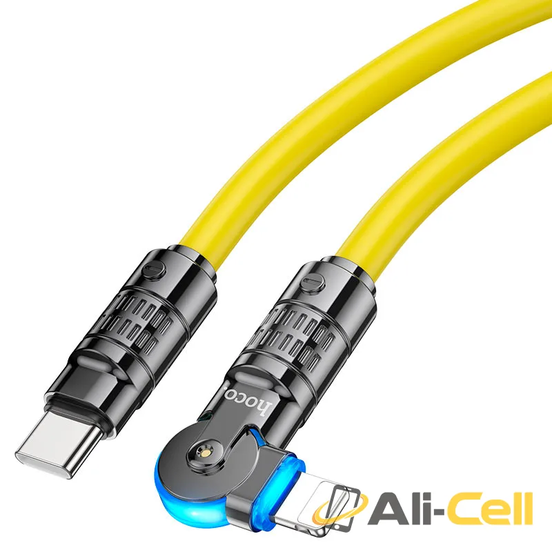 Cable Type-C to iP “U118 Triumph” PD 27W fast charge (U118 Pd Tc Ltn Yellow, 1.2m) — 2