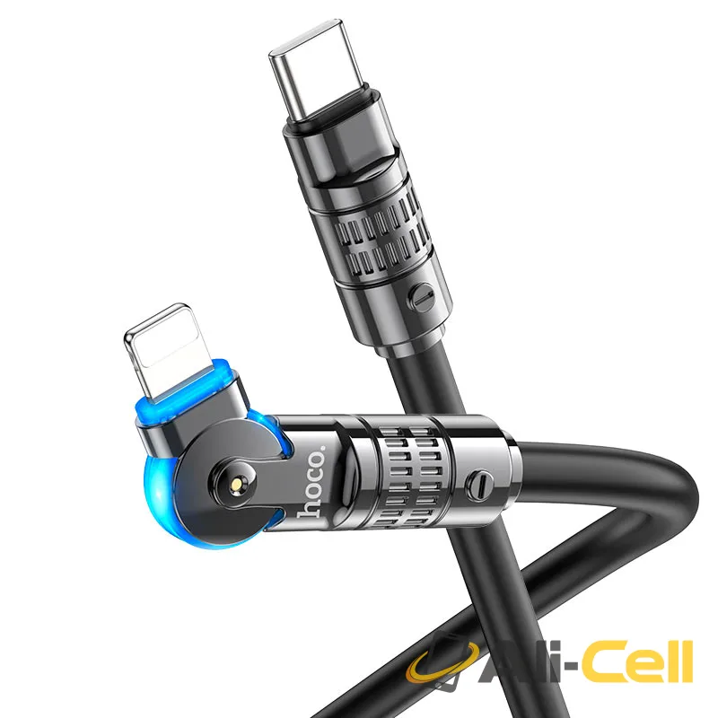 Cable Type-C to iP “U118 Triumph” PD 27W fast charge (U118 Pd Tc Ltn Yellow, 1.2m) — 3