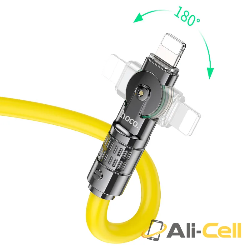 Cable Type-C to iP “U118 Triumph” PD 27W fast charge (U118 Pd Tc Ltn Yellow, 1.2m) — 4