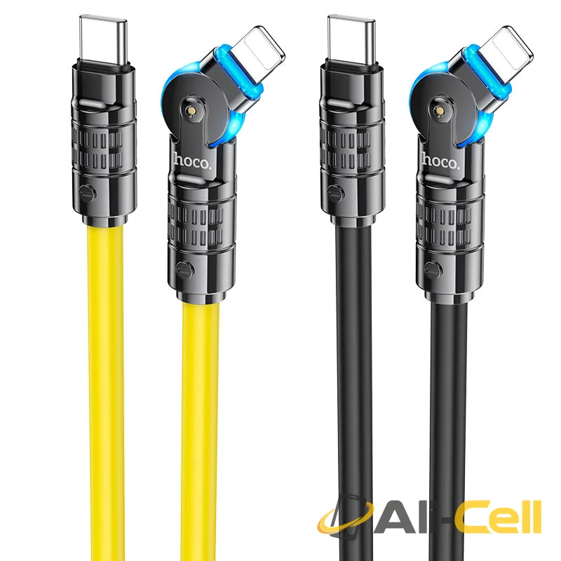 Cable Type-C to iP “U118 Triumph” PD 27W fast charge (U118 Pd Tc Ltn Yellow, 1.2m) — 6