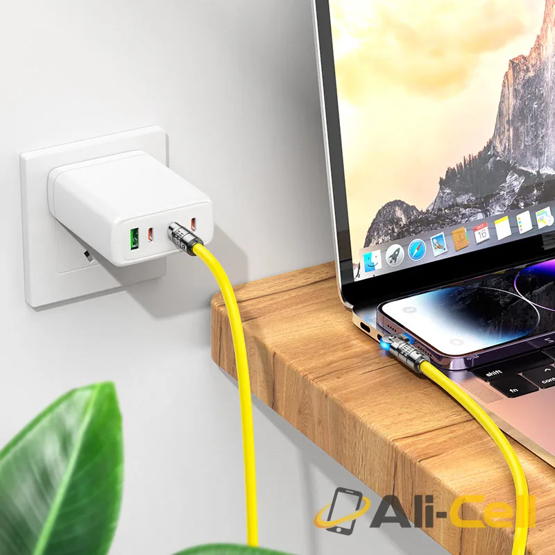 Cable Type-C to iP “U118 Triumph” PD 27W fast charge (U118 Pd Tc Ltn Yellow, 1.2m) — 7