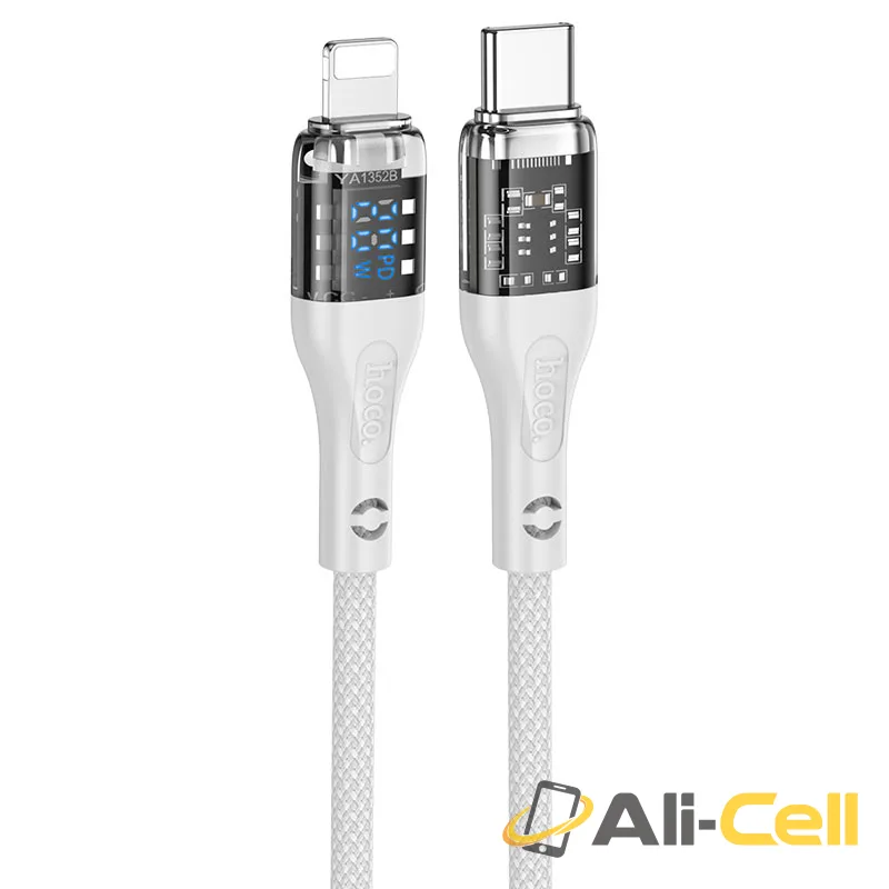 Cable Type-C to iP “U115 Transparent Discovery Edition” PD 20W fast charge (U115 Pd Tc Ltn Grey, 1.2m)