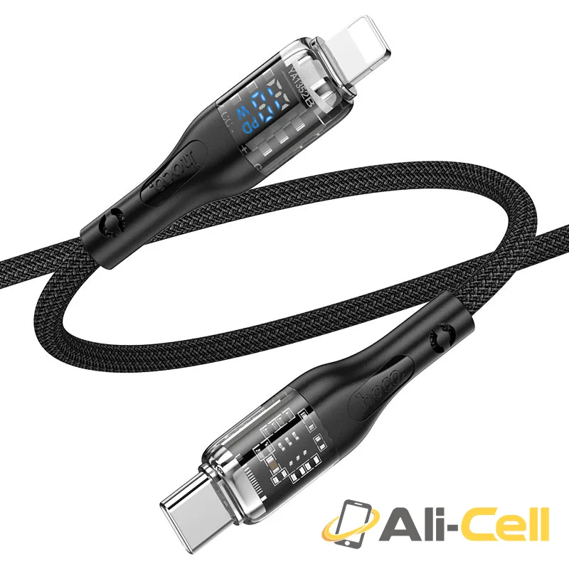 Cable Type-C to iP “U115 Transparent Discovery Edition” PD 20W fast charge (U115 Pd Tc Ltn Grey, 1.2m) — 3