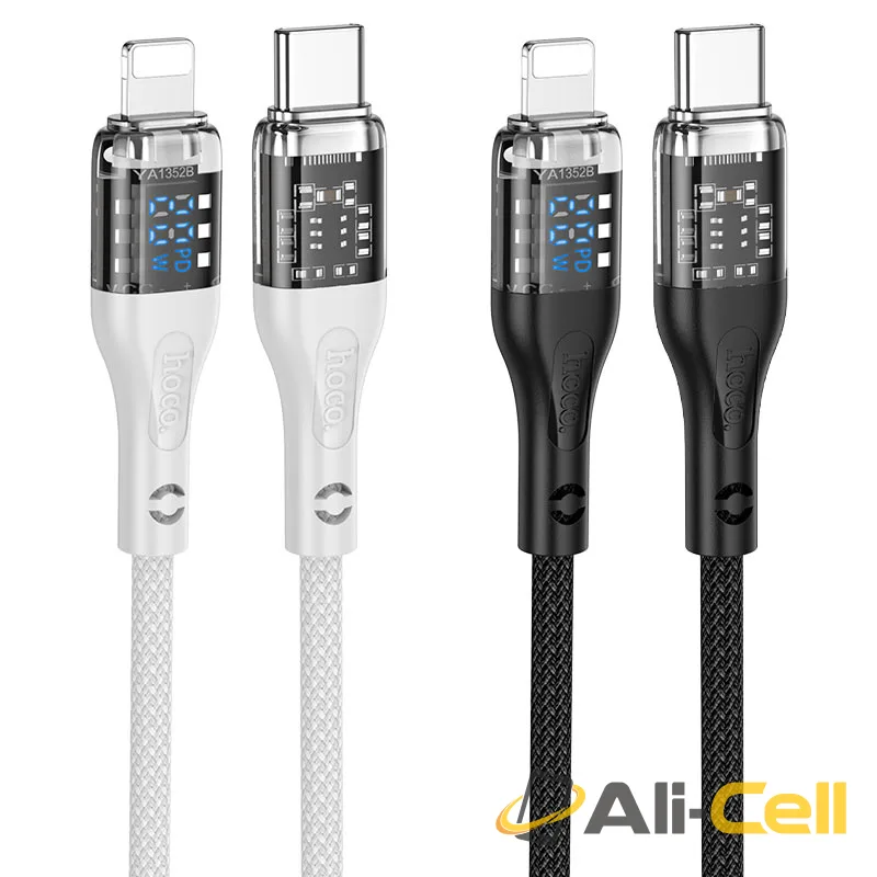 Cable Type-C to iP “U115 Transparent Discovery Edition” PD 20W fast charge (U115 Pd Tc Ltn Grey, 1.2m) — 6