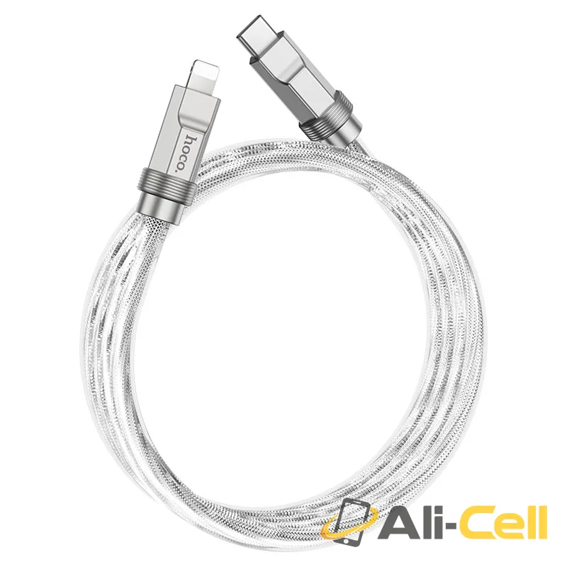 Cable Type-C to iP “U113 Solid” PD 20W fast charge (U113 Pd Tc Ltn Silver, 1.0m)