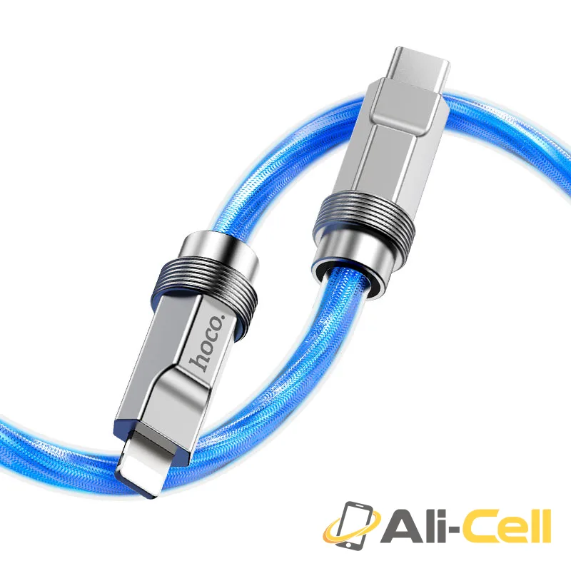 Cable Type-C to iP “U113 Solid” PD 20W fast charge (U113 Pd Tc Ltn Silver, 1.0m) — 4