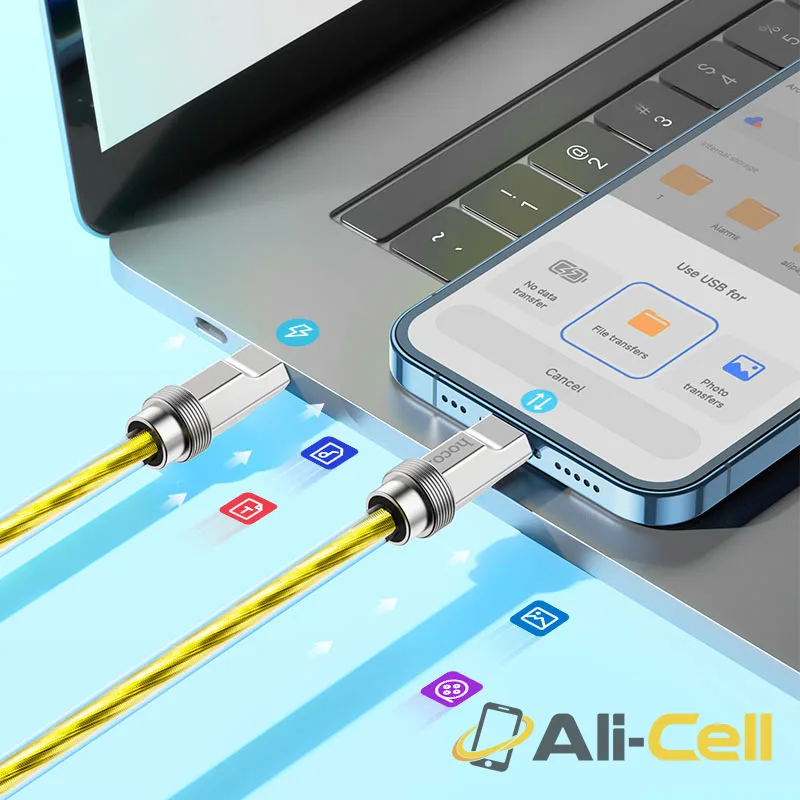 Cable Type-C to iP “U113 Solid” PD 20W fast charge (U113 Pd Tc Ltn Silver, 1.0m) — 7