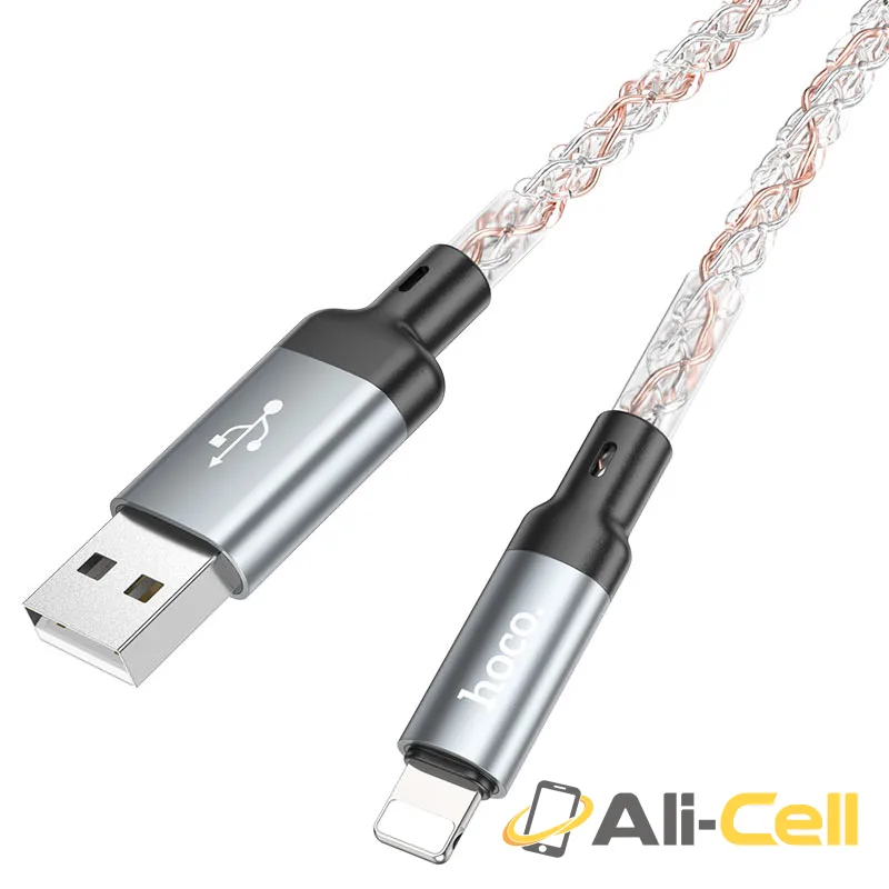 Cable USB to iP “U112 Shine” (U112 Usb Ltn Grey, 1.0m) — 5