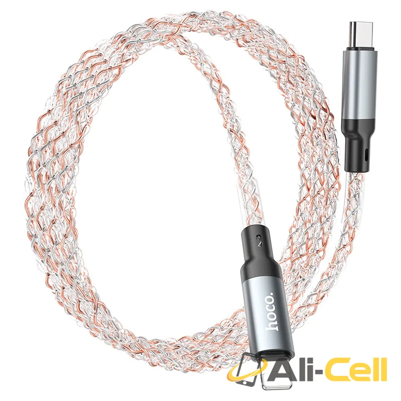 Cable Type-C to iP “U112 Shine” PD 20W fast charge (U112 Pd Tc Ltn Grey, 1.0m) — 6