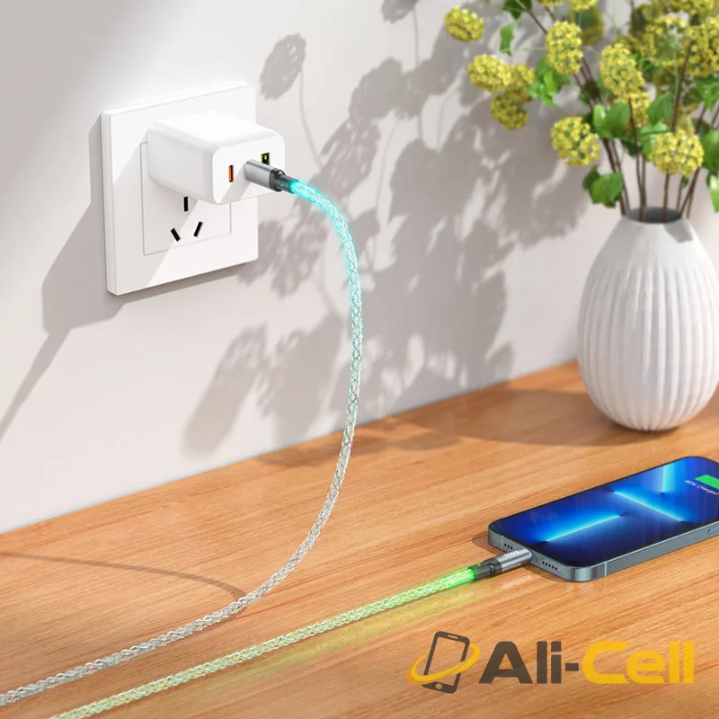 Cable Type-C to iP “U112 Shine” PD 20W fast charge (U112 Pd Tc Ltn Grey, 1.0m) — 7