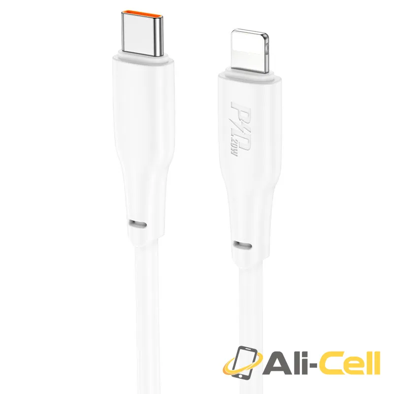 Cable Type-C to iP “X93 Force” PD 20W fast charge (X93 20w Tc Ltn White, 1.0m)